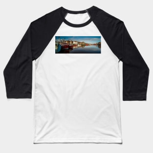 Whitby Harbour Panoramic Baseball T-Shirt